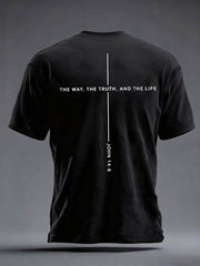 Men's Jesus The Way The Truth The Life John 14:6 Christian Cross Short Sleeve T-shirt