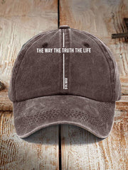 Unisex The Way The Truth The Life John 14:6 Christian Cross Print Hat