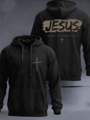 Men's Jesus The Way Christian Hooded Sweatshirt