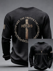 Men's The Way The Truth The Life Waffle Long Sleeve T-Shirt
