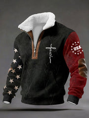 Men's Cross Print Casual Top