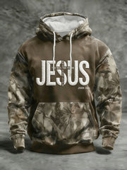 Men's Jesus The Way And The Truth The Life Oversized Drop-Shoulder Hoodie With Pockets