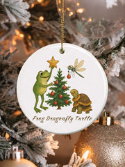 Portland Frog Resist Christmas Tree Ornament