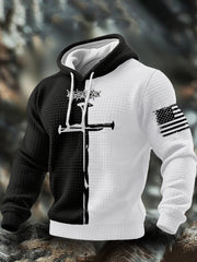 Men's Faith Checkered Cotton Hoodie
