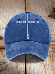 Unisex The Way The Truth The Life John 14:6 Christian Cross Print Hat