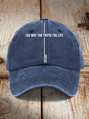 Unisex The Way The Truth The Life John 14:6 Christian Cross Print Hat