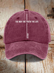 Unisex The Way The Truth The Life John 14:6 Christian Cross Print Hat