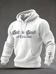 Men's God Is Good Print Casual Hoodie