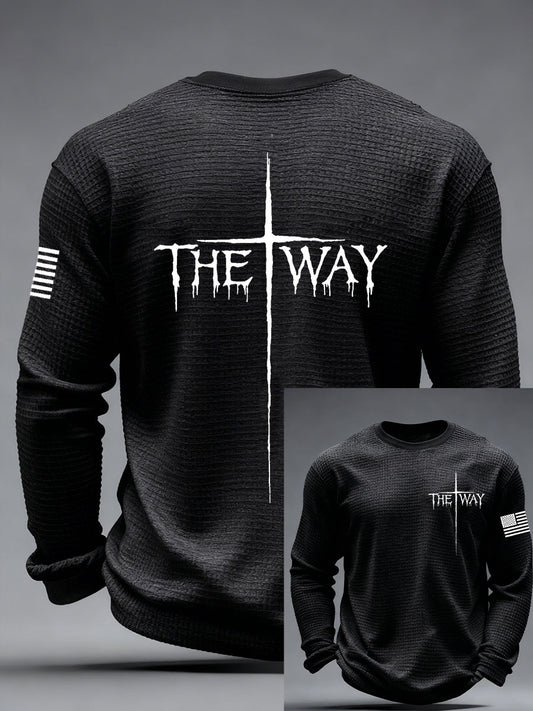 Men's The Way Cross Waffle Long Sleeve T-Shirt
