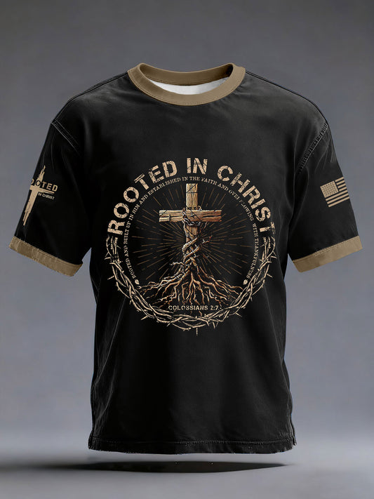 Men's rooted in christ T-Shirts